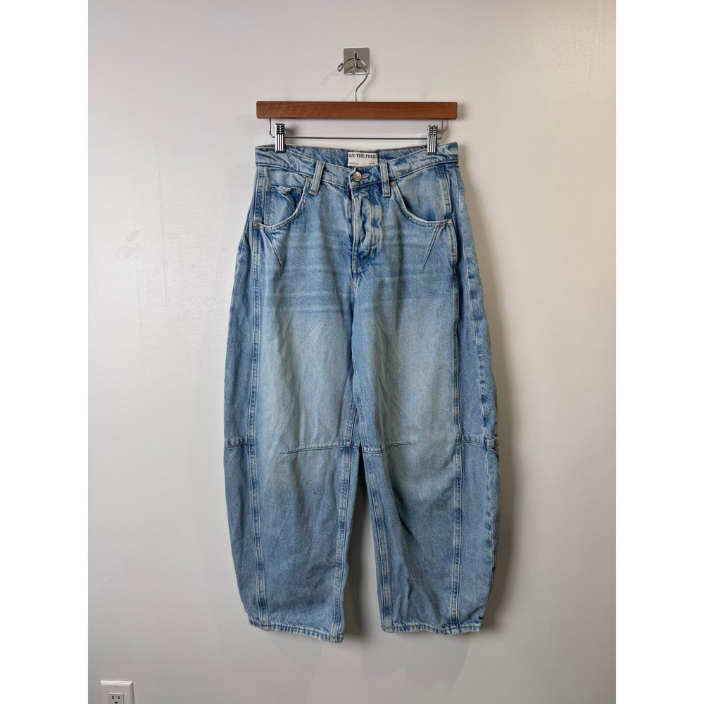 Free People We The Free CRVY Venus Barrel Jeans Women Size 26